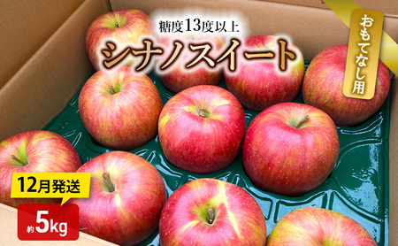 りんご【12月発送】糖度13度以上 シナノスイート おもてなし品  約5kg【青森りんご】