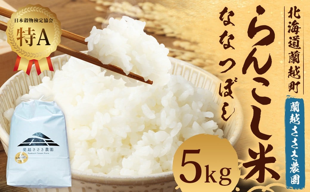 
            ＜令和7年産＞ らんこし米 （ななつぼし） 5㎏ （蘭越ささき農園） 【2025年11月上旬発送開始】
          