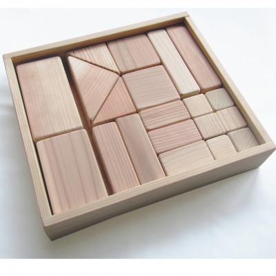 ふるさと納税 美馬市 《20個入り》木のつみきセット　本物に触れ自然とともに育つおもちゃ