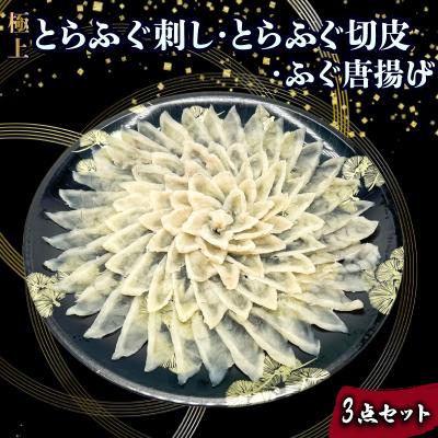 ふるさと納税 下関市 とらふぐ刺し とらふぐ切皮 ふぐ唐揚げ 3点セット JD024