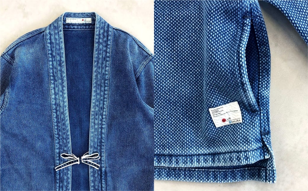 BLUE SAKURA刺し子着物ジャケット（長袖）DNTSW03LID
