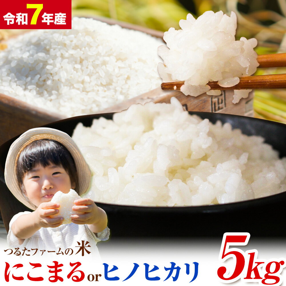 【ふるさと納税】令和7年産 つるたファームの米 選べる 特別栽培米 自然栽培米 5kg ヒノヒカリ にこまる 株式会社七城の恵み《30日以内に出荷予定(土日祝除く)》熊本県 菊池市 米 ひのひかり つるたファーム