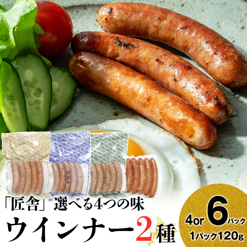 【ふるさと納税】中川町ウインナー2種セット 選べる各2～3パック 計4パック～6パック ダブル行者ニンニク あらびきウインナー チーズ&チーズ 辛味噌チョリソーウインナー ソーセージ 加工肉 惣菜 肉料理 北海道ふるさと納税 中川町 ふるさと納税 北海道