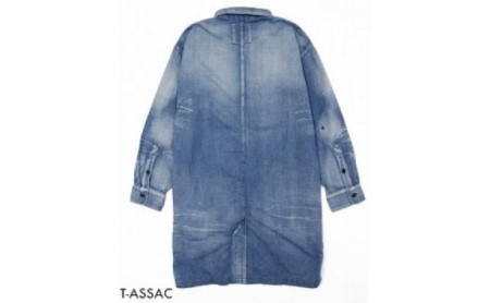 【SIZE:FREE】T-ASSACレディースデニムシャツ「DENIM SH LONG/LIGHT INDIGO」