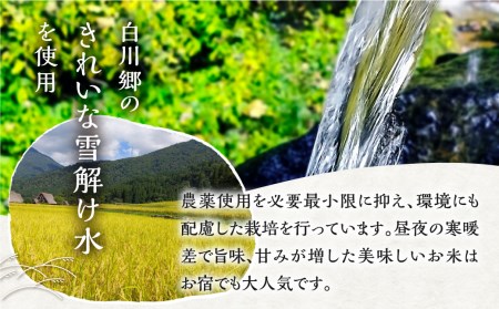 白川郷 こしひかり 3kg×2 計6kg 民宿 かんじゃ 自家製こしひかり コシヒカリ 白米 精米 令和4年産 [S339]