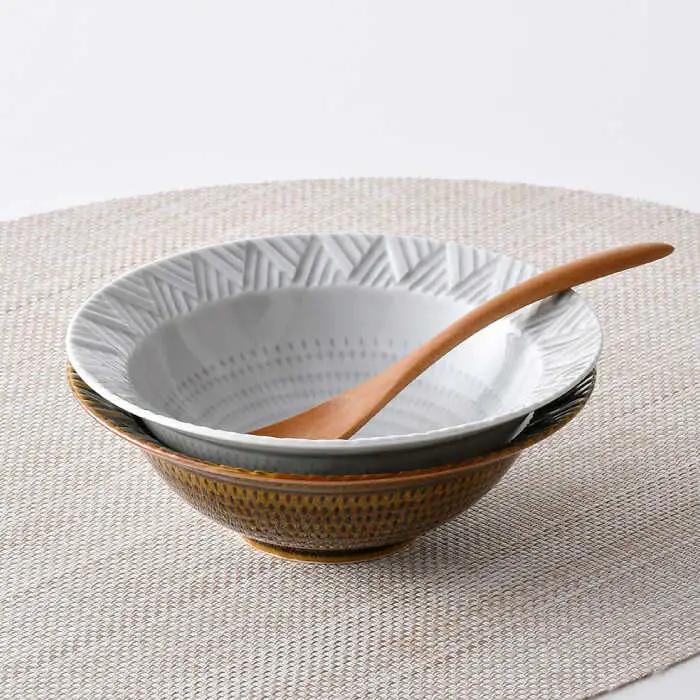 【波佐見焼】WAVE小鉢2個セット（グレー・ブラウン）食器 皿【一真窯】[BB61] 波佐見焼