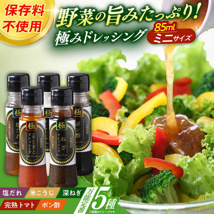 【ふるさと納税】長崎の「極み」ドレッシングミニ 85ml×5本セット 万能定番セット / ドレッシング 調味料 サラダ / 大村市 / おおむら夢ファームシュシュ[ACAA401]