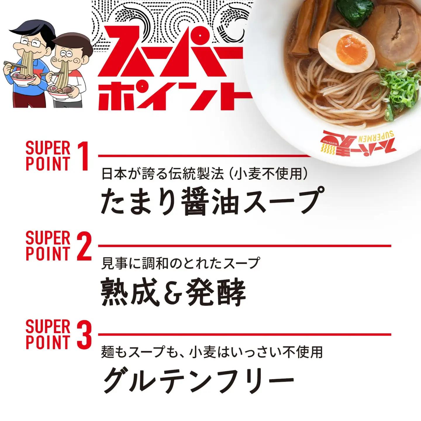 スーパー麺　中太麺　ラーメン4食セット（麺・スープ各4食）【46064】