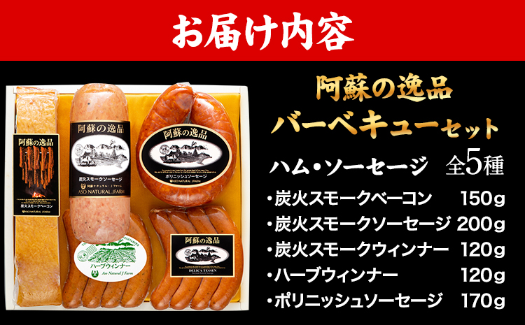 7連続金賞受賞！『阿蘇の逸品』ハム・ソーセージ バーベキューセット《30日以内に出荷予定(土日祝除く)》物産館自然庵 ウィンナー ---sms_csiznham_30d_26_19500_5i---
