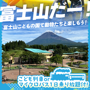 富士山こどもの国 入園券+乗物券&動物体験セット 3名 餌あげ体験 引馬体験 動物と触れ合う アスレチック マウンテンバイクコース カヌー体験 変わり種自転車 お出かけ 思い出 旅行 トラベル 静岡県