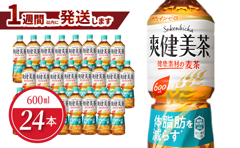 
爽健美茶 健康素材の麦茶 PET 600ML（24本入）
