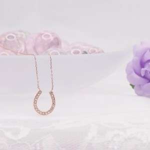 K18ピンクゴールド ダイヤモンド ペンダントネックレス【HＨ-018609】