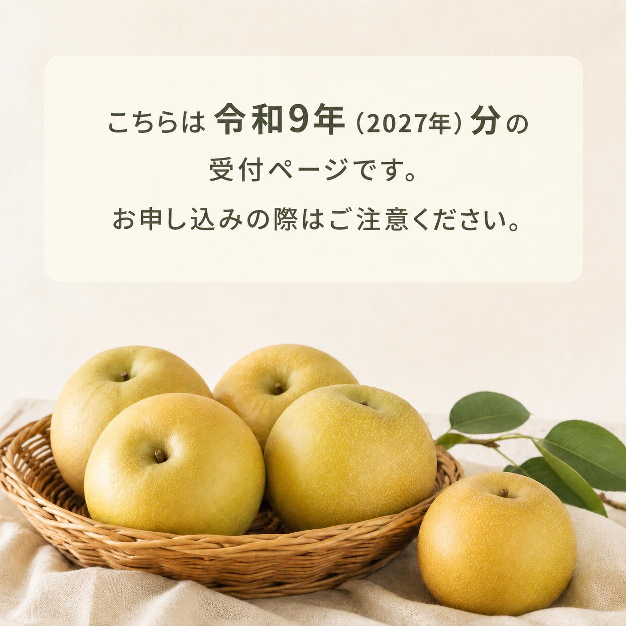 【R9先行予約】100年の歴史！！　アライファームの「朝もぎ梨」幸水・豊水・あきづき 約5kg
