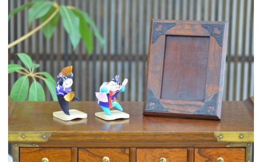 仙臺すずめ踊り置き飾り　【人形・工芸品・装飾品・民芸品】