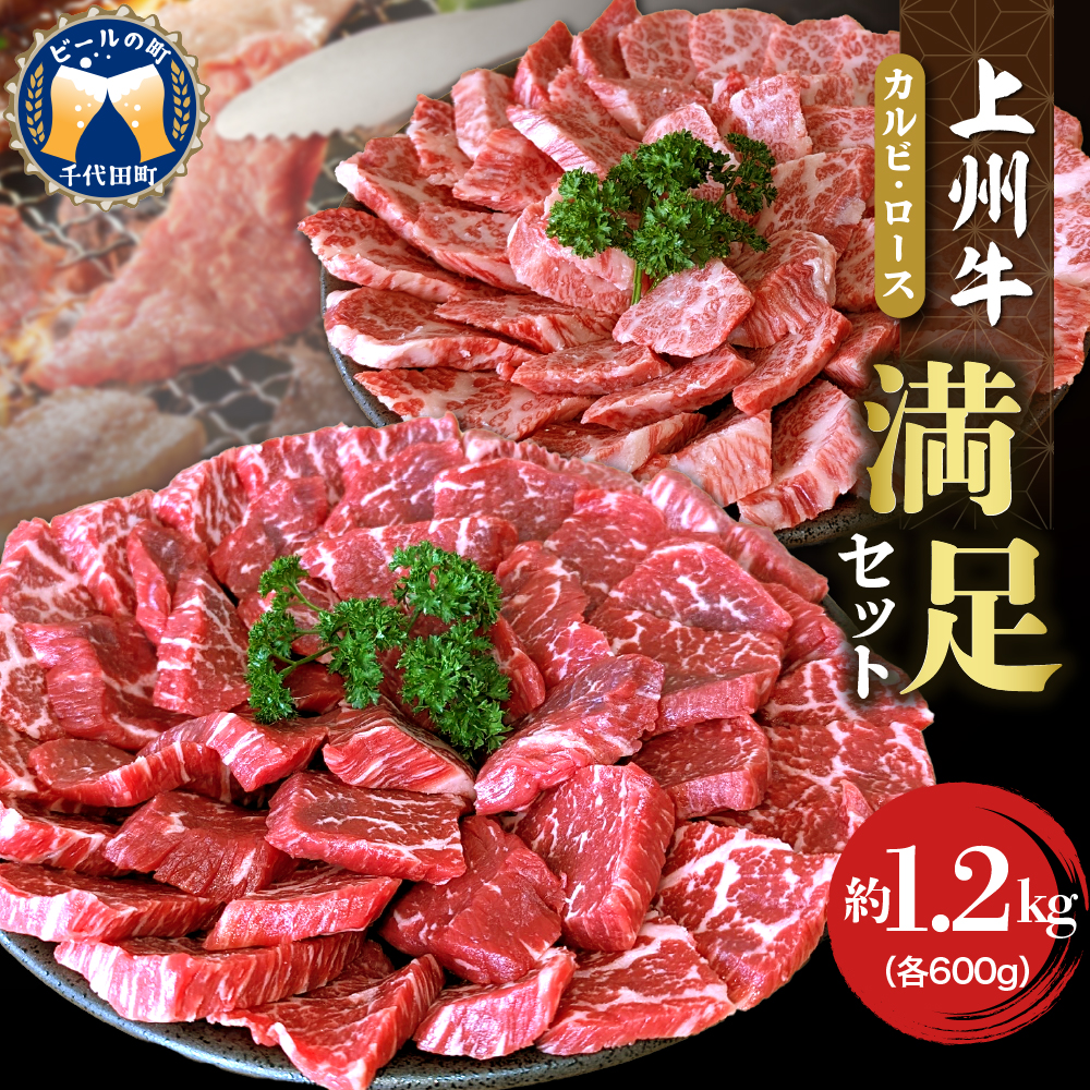 上州牛カルビロース満足セット1.2kg(各600g×2パック)ch013-003hr