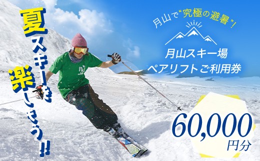 
                  月山スキー場ペアリフトで使える リフトご利用券 60000円分 月山スキー 月山登山 スキー 登山 山登り ハイキング トレッキング 旅行 体験 チケット 山形県 西川町 月山 FYN6-543
                