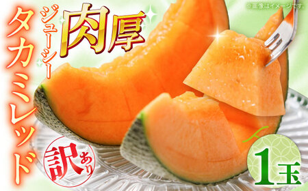 【2026年5月-発送】訳あり タカミメロン レッド 1玉 / メロン めろん フルーツ 果物 / 南島原市 / 南島原果物屋[SCV034]