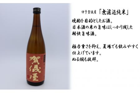 成龍酒造「伊予賀儀屋」のみくらべ720ml・3本セット（純米大吟醸・純米吟醸・純米無濾過）