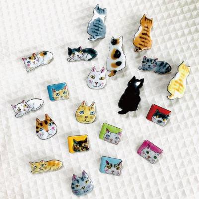 ふるさと納税 糸島市 七宝焼き 猫顔 スクエア ブローチ のび工房[ADZ007] |  | 03
