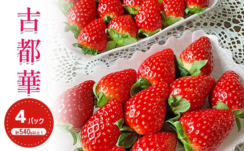 いちご 古都華 約270g × 4パック フルーツ 果物 旬 産地直送 旬のフルーツ 旬の果物 お取り寄せ おやつ デザート 希少 ことか 苺 冷蔵 冷蔵配送 奈良 奈良県