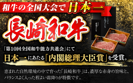 【全6回定期便】【日本一の和牛】長崎和牛 出島ばらいろ 特選霜降 サーロイン ステーキ たっぷり500g（250g×2枚） 【合同会社　肉のマルシン】[RCI012]