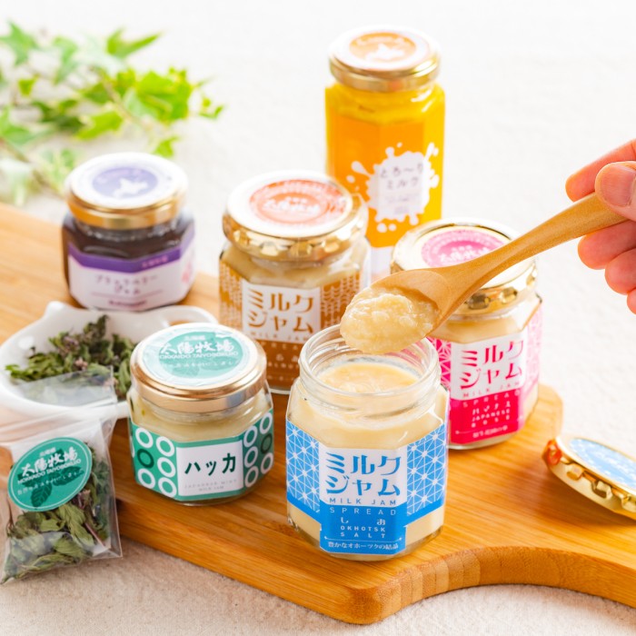 【ふるさと納税】【新春感謝祭】12-172 ミルクジャムセット(ベストセレクション)｜ 6本セット ジャム ミルクジャム オホーツクの塩 ハマナス くるみ かぼちゃ ハッカ ブラックベリー 詰め合わせ 朝食 ギフト プレゼント 返礼品 ふるさと納税 故郷