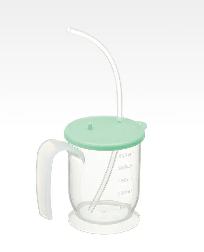 ストロ付きーコップ 280ml KSNS1 グリーン skt186 389047