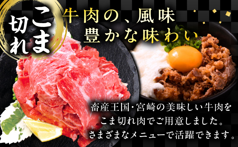 【期間限定】宮崎牛ウデ焼肉500g 宮崎県産黒毛和牛小間切れ100g 合計600g_M132-022-UP