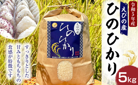 【令和6年度】新米 えびの産 ヒノヒカリ 5kg お米 米 白米 ごはん 精米 おこめ おにぎりお弁当 お取り寄せ 宮崎県 えびの市 送料無料 コメ こめ【11月上旬より順次発送】