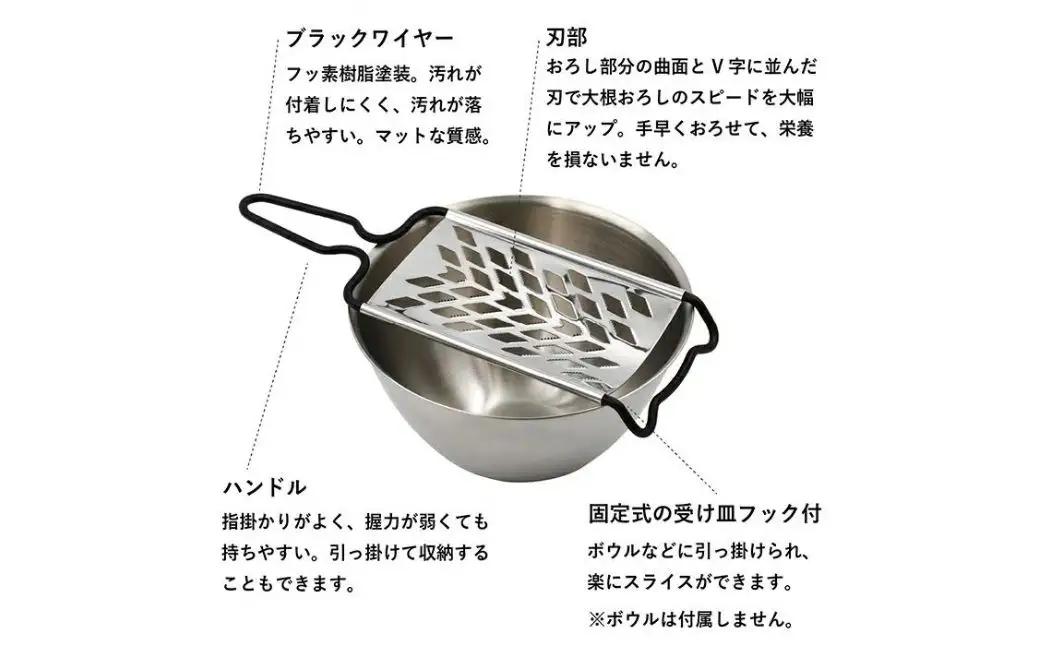 村の鍛冶屋×プリンス工業　ステンレスおろし金　マットブラック【013S155】