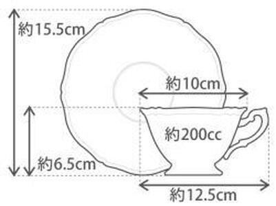 カップ＆ソーサーペアセット（ホワイトマスターピース）＜大倉陶園＞ ABA0016