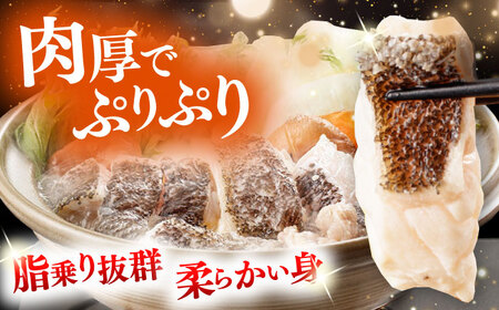 対馬 産 クエ 鍋 セット 600g (2ー3人前)《対馬市》【対馬地域商社】［WAC014］九州 長崎 海鮮 対馬 クエ 鍋 セット 九州 長崎 唐揚げ  切り身 アラ 高級 魚 幻 冷凍 ちり鍋 