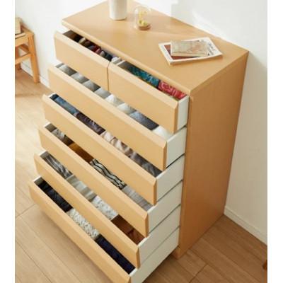 ふるさと納税 大川市 落ち着きのある木目調　80ハイチェスト　【シュート】BR色　MADE IN  大川 |  | 01