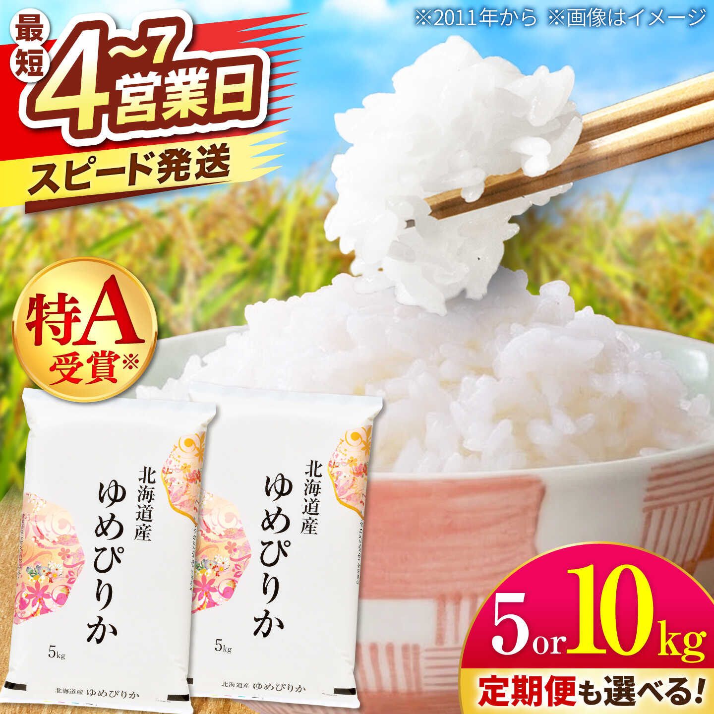 【ふるさと納税】＼最短4営業日で発送／【選べる容量・回数】北海道 ゆめぴりか 5kg〜10kg | 特A 令和7年産 先行予約 令和8年産 新米 予約 米 お米 白米 精米 ゆめぴりか ユメピリカ 夢ぴりか 定期便 1回 3回 6回 12回 送料無料 | 株式会社SKFグループ[BOAY003]