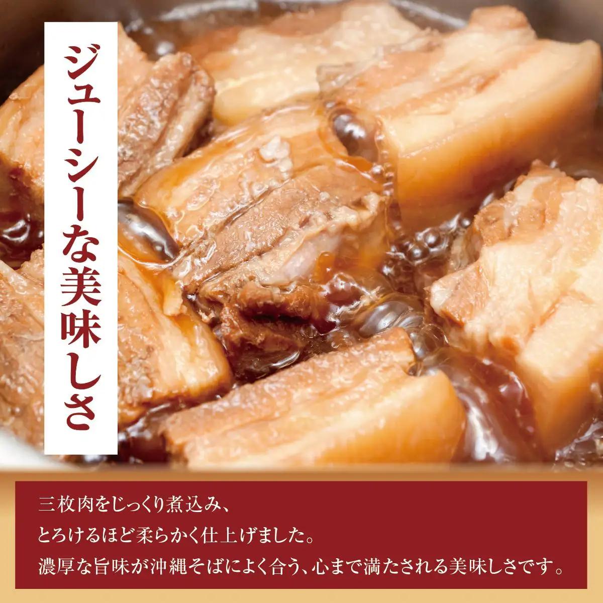 【そば処 玉家】三枚肉そば 4食セット【定期便】毎月6回   