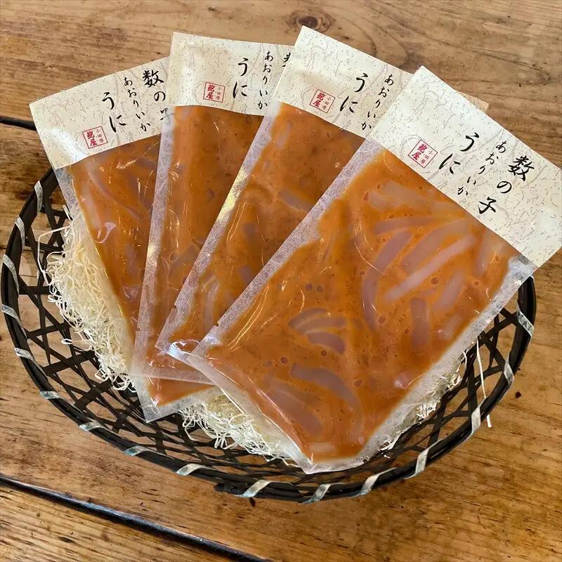 王様の塩辛 雲丹風味 4パック【あおりいか 塩辛 うに おつまみ 珍味 惣菜 海鮮 いかの塩辛 珍味 お取り寄せ 御中元 お中元 お歳暮 父の日 母の日 贈り物 日本酒 焼酎  塩辛】【神奈川県小田原