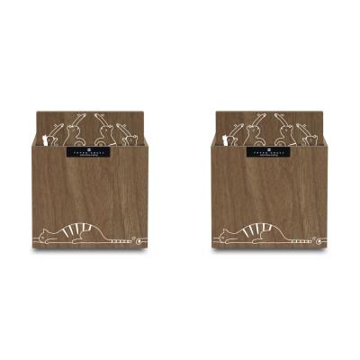 ふるさと納税 和歌山市 バスク SHIPPO ペンスタンド S 25本 ブラウン 2個組 かわいい木製ペン立て
