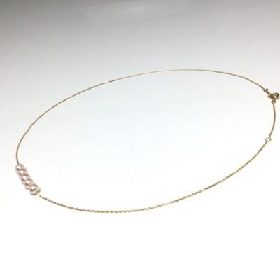 ふるさと納税 志摩市 高品質アコヤ真珠ペンダント4.0〜4.5ミリ5pcs K18 40cm |  | 02