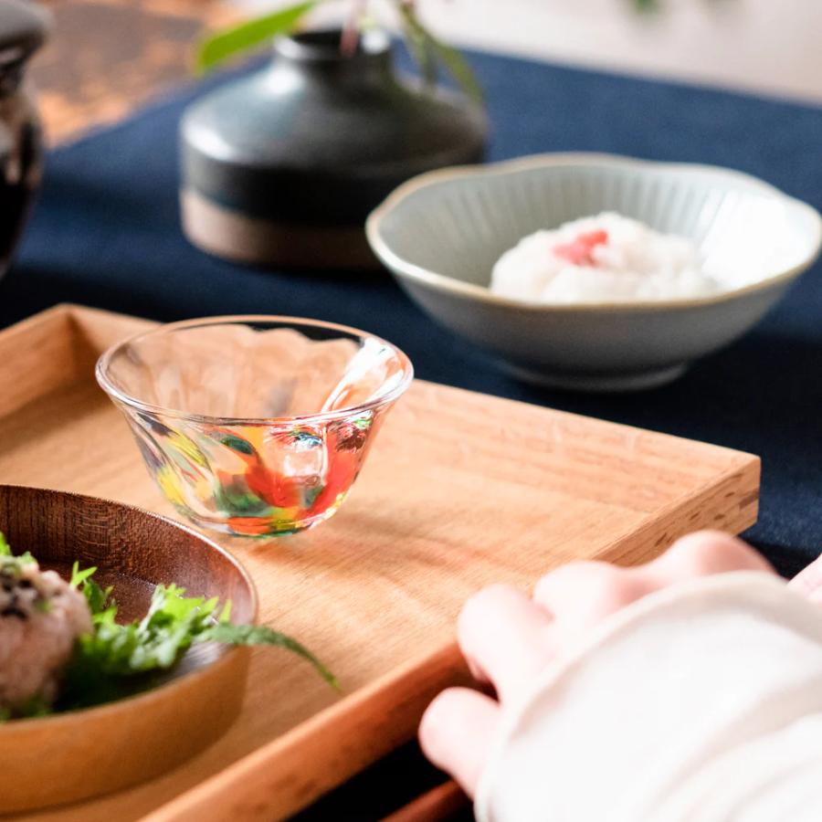 ＜津軽びいどろ＞ねぶたあかり 盃 iro