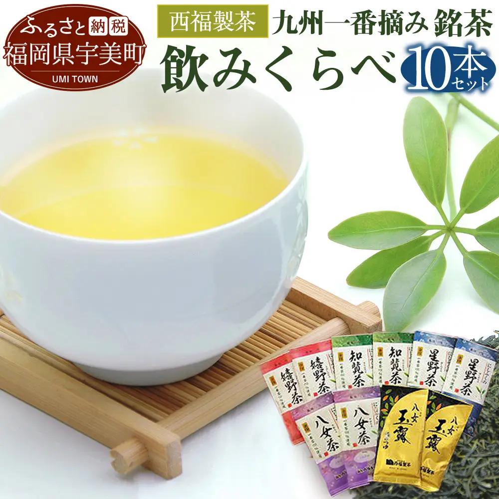 緑茶 飲み比べ 九州 一番摘み 銘茶 5種 各2本 お茶