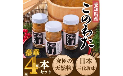 岬だよりの＜高級珍味＞海鼠腸(このわた)4本セット「日本三大珍味」 珍味 このわた おつまみ 間食 ビールに合う お酒と一緒に 南知多 愛知