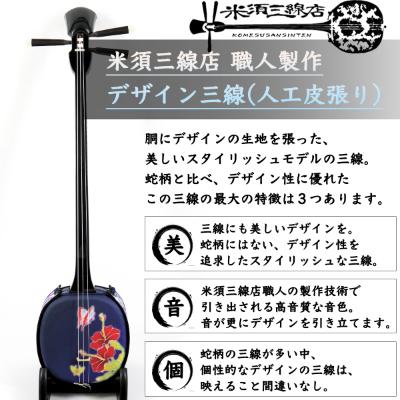 ふるさと納税 北中城村 【米須三線店】デザイン三線 初心者用スタンダードセット (ハイビスカス & 蝶 A) |  | 02