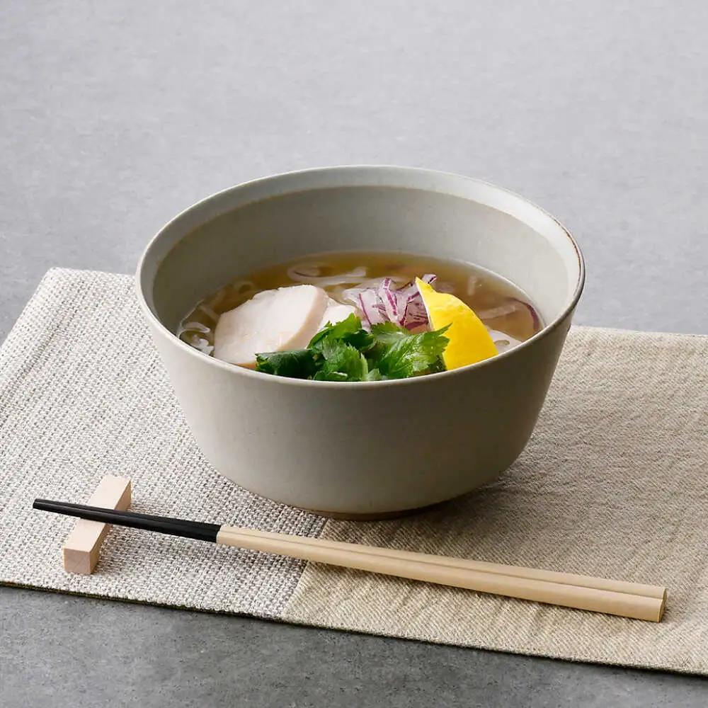 【波佐見焼】kadテラ 丼 2個セット アイボリー・サンド【NISHIYAMAJAPAN】[CB133]