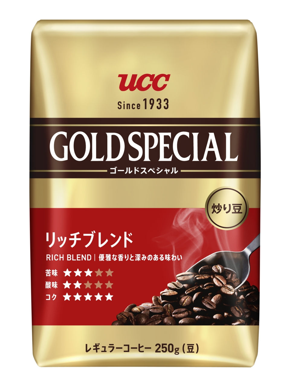 ＵＣＣ炒り豆ゴールドスペシャル　リッチブレンドＡＰ　２５０ｇ×６(1691)