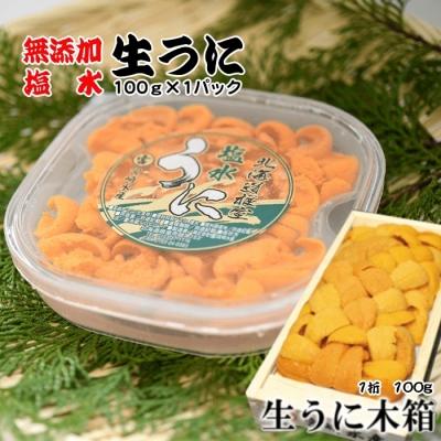 ふるさと納税 根室市 エゾバフンウニ塩水パック1P、エゾバフンウニ1折[10月下旬以降発送] F-65003