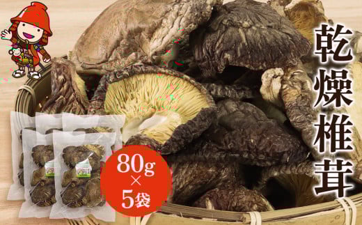 乾燥椎茸 80g×5 | きのこ キノコ しいたけ シイタケ 椎茸 原木栽培 乾しいたけ 干し椎茸 干ししいたけ 乾燥しいたけ 干しシイタケ 大分県産 九州産 国産 大分県 中津市