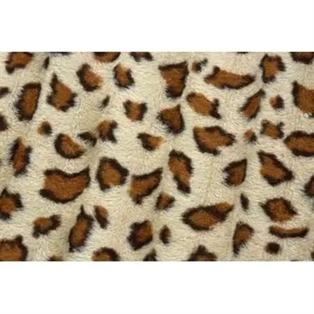 ワンタッチシーツ 敷毛布 シングル ヒョウ柄 アクリル 布団用 洗える ベージュ_雑貨・日用品  寝具 _【1122447】