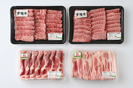 AD10_古河市産ローズポーク＆常陸牛『焼肉セット』〈茨城県共通返礼品〉