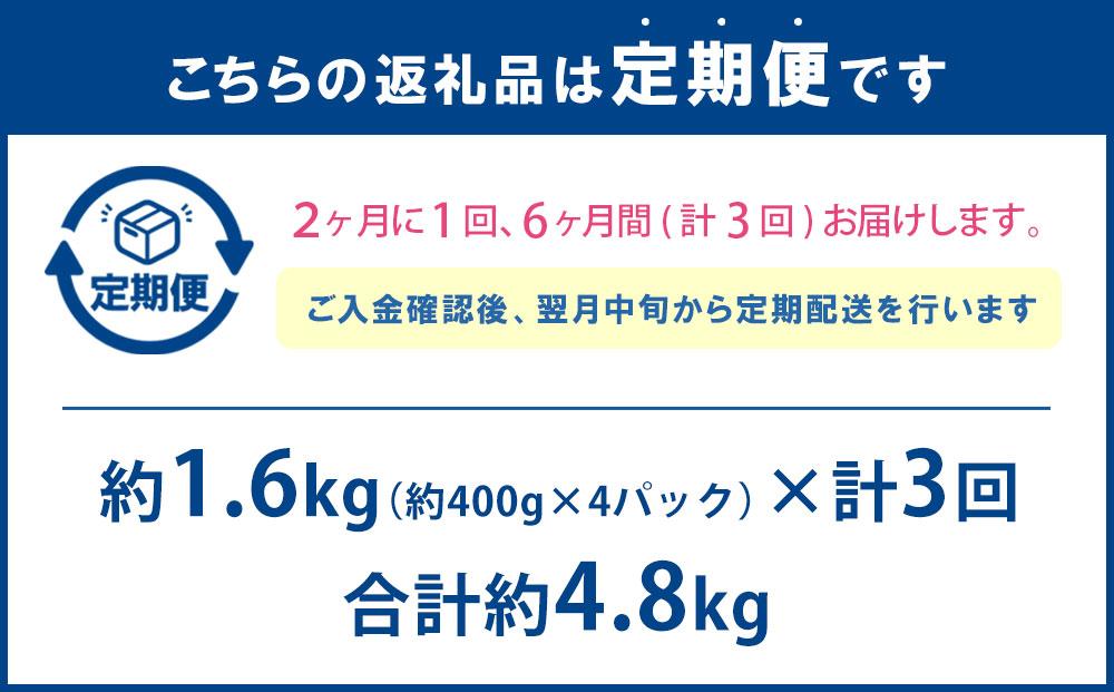 【全3回定期便】ラムロール肉スライス 1.6kg 400g×4パック 2ヵ月に1回発送【道産子の伝統食材】