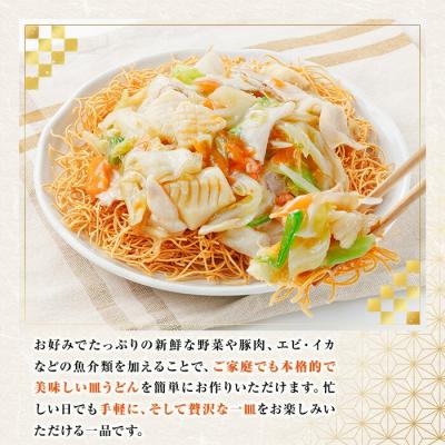 ふるさと納税 いちき串木野市 【3か月定期便】長崎 皿うどん 120人前 「2人前(麺100g)×20袋」あんかけ スープ付き |  | 02